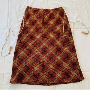 Anna Red/Yellow Midi Skirt